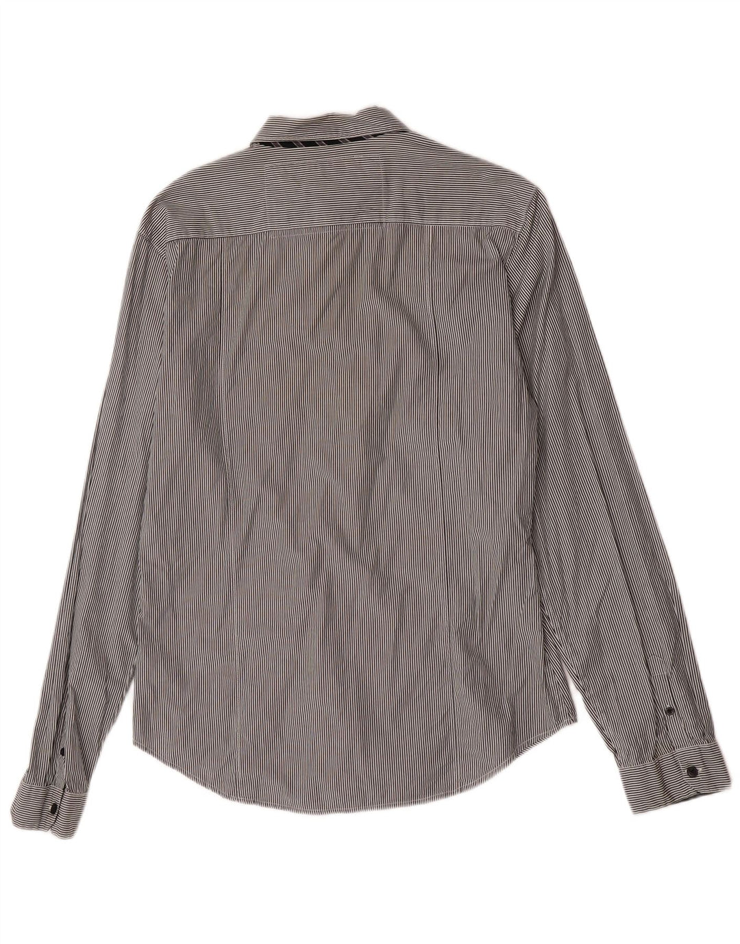 Guess Ανδρικό πουκάμισο Classic Fit Μεγάλο γκρι βαμβακερό ριγέ
