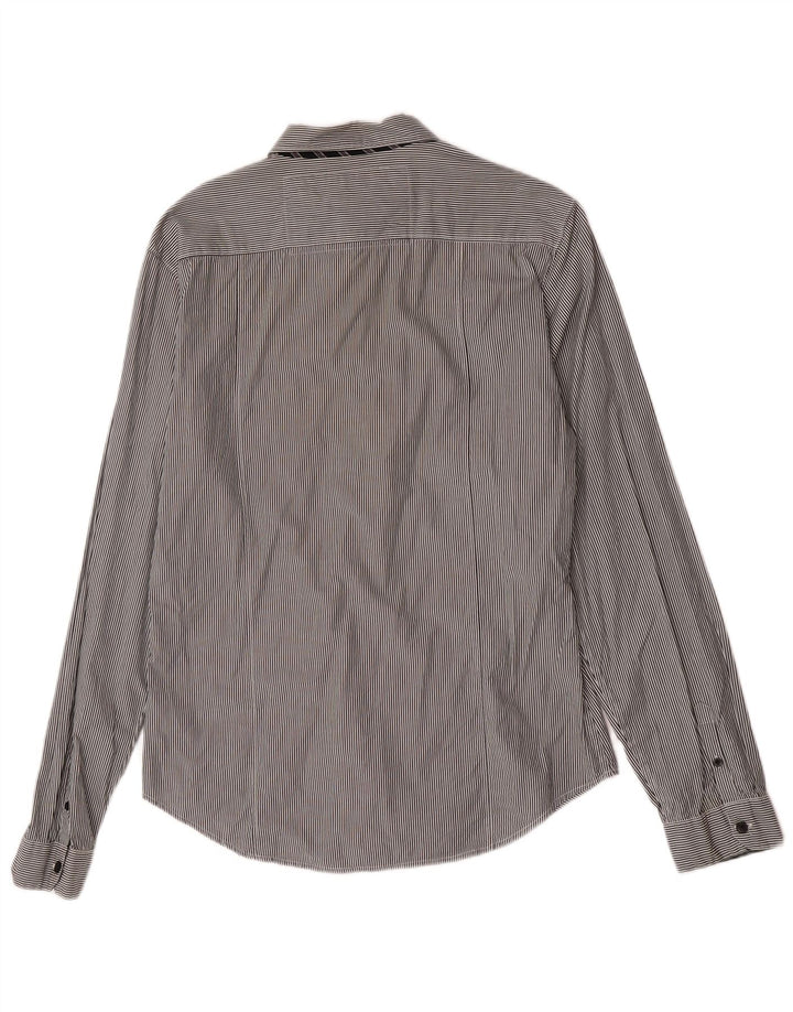 Guess Ανδρικό πουκάμισο Classic Fit Μεγάλο γκρι βαμβακερό ριγέ