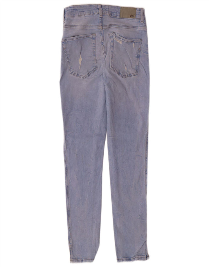 Zara Γυναικεία Skinny Jeans EU 36 XS W26 L27 Blue Cotton Modern