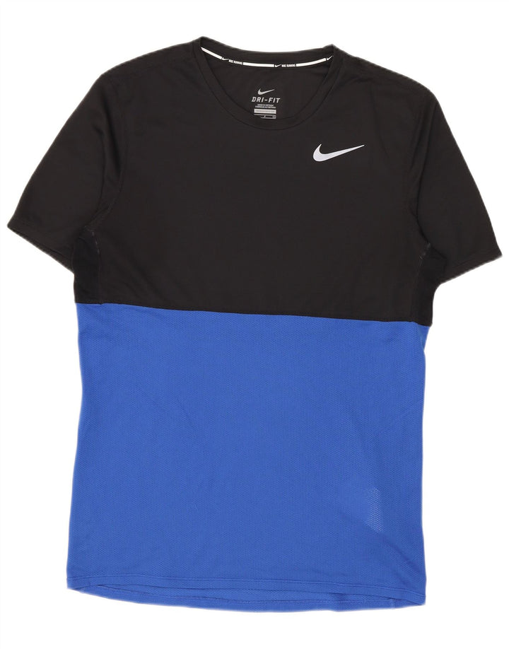 Ανδρικό μπλουζάκι NIKE Dri Fit Top Small Black Colourblock Polyester