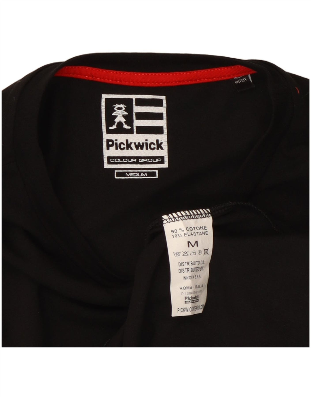Ανδρικό γραφικό μπλουζάκι Pickwick Μακρυμάνικο μεσαίο μαύρο βαμβακερό