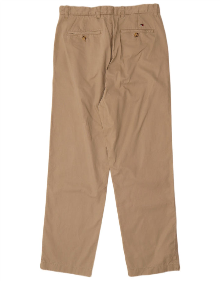 TOMMY HILFIGER Ανδρικό ίσιο παντελόνι Chino W33 L32 Μπεζ βαμβακερό