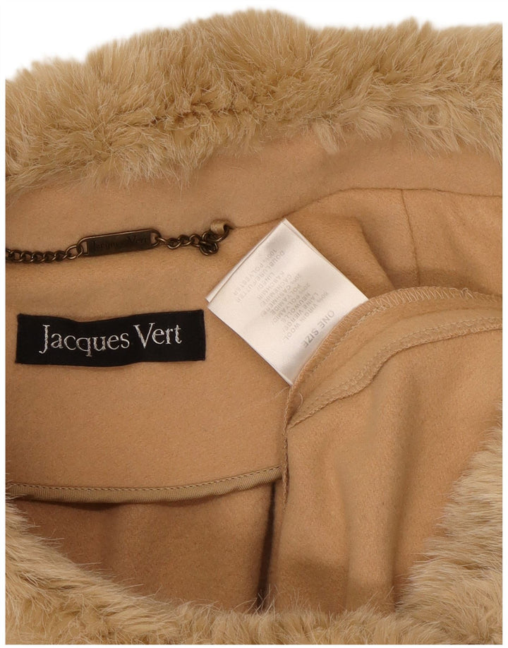 Jacques Vert Γυναικείο Παλτό Poncho One Size μπεζ μαλλί