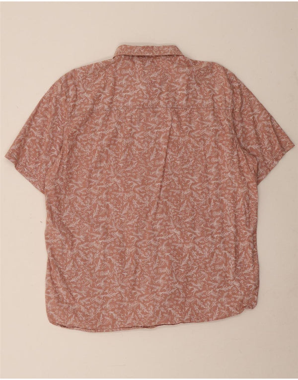 Fat Face Mens Short Sleeve Shirt XL Pink Floral Cotton
