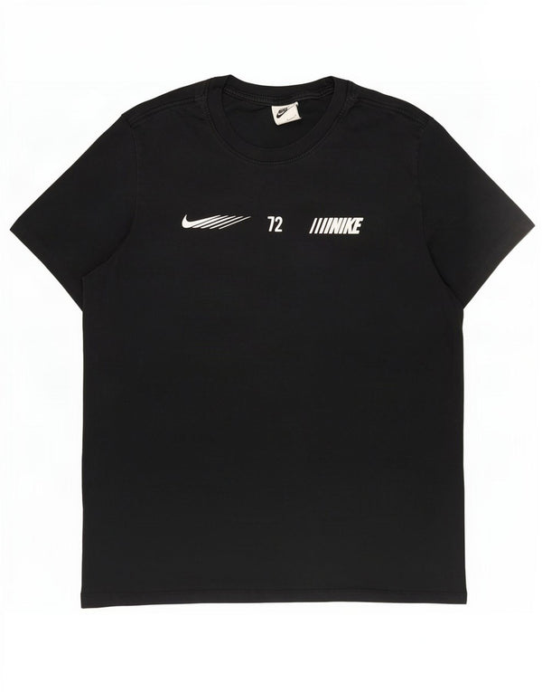 Nike Mens Graphic T-Shirt Top Large Black Cotton