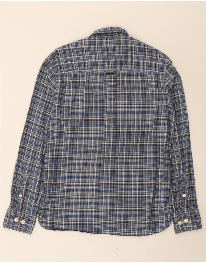 FAT FACE Ανδρικό πουκάμισο Classic Fit Flannel Μικρό Μπλε βαμβακερό