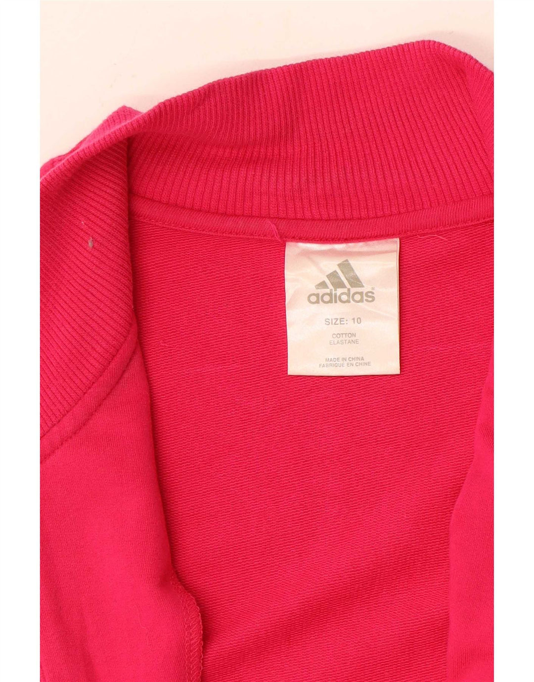 Γυναικεία αθλητική φόρμα Adidas Top Jacket UK 10 Small Pink Cotton