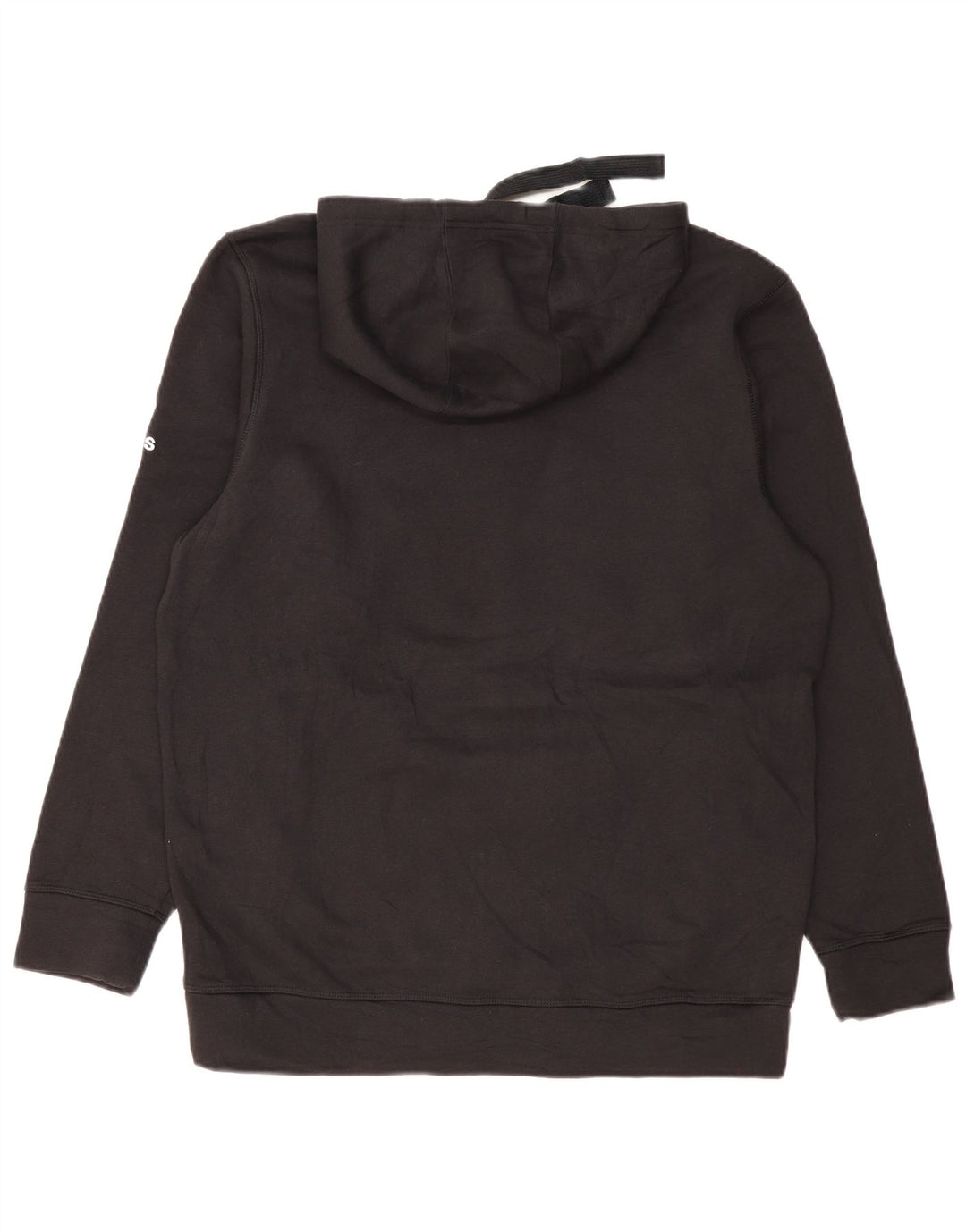 ADIDAS Mens Raiders Graphic Hoodie Jumper μεγάλο μαύρο βαμβακερό