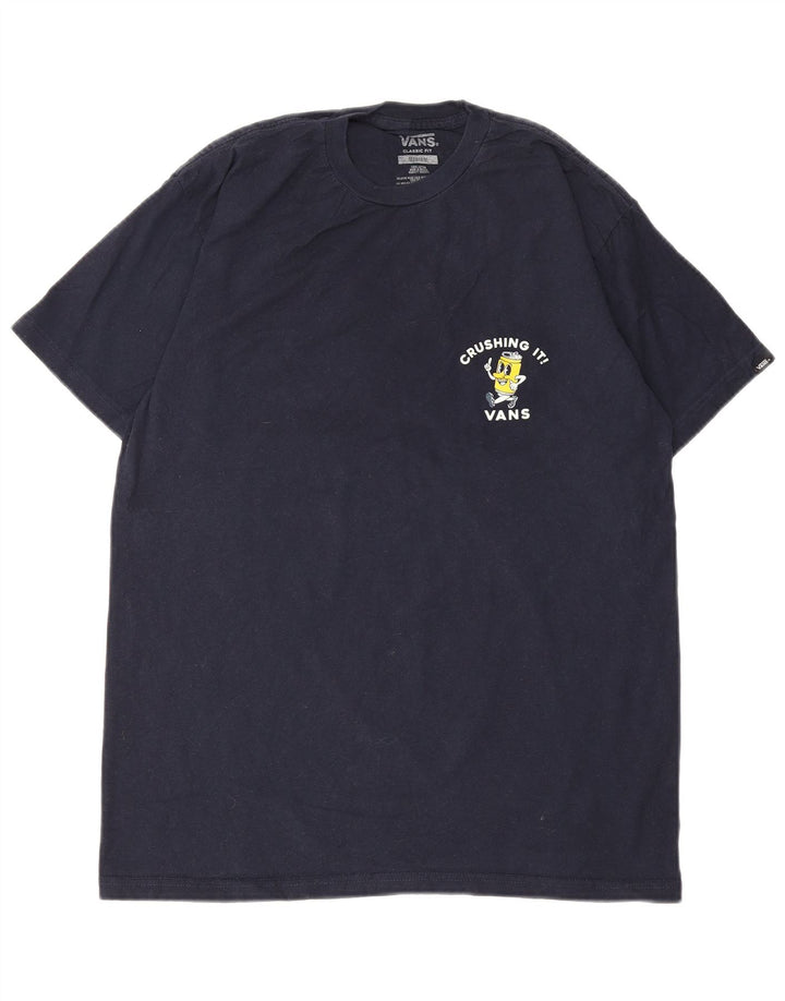 Ανδρικό γραφικό μπλουζάκι Vans Classic Fit Top μεσαίο μπλε ναυτικό βαμβακερό
