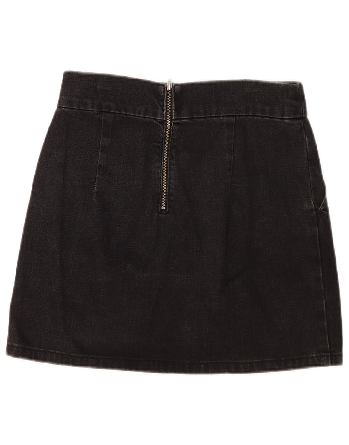 Topshop Γυναικεία Μίνι Τζιν Φούστα W28 Μεσαία Μαύρη Βαμβακερή