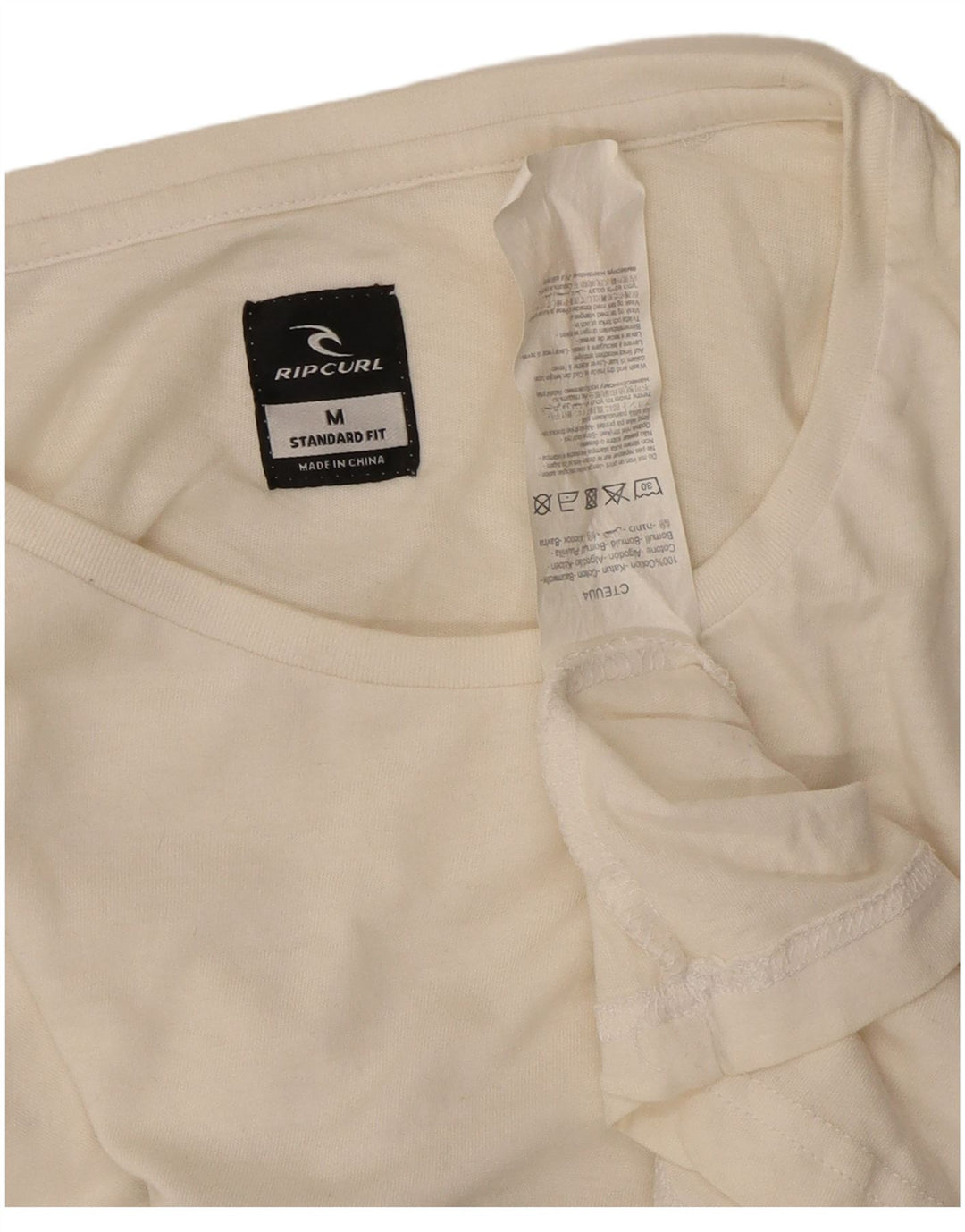 Ανδρικό μπλουζάκι Rip Curl Standard Εφαρμογή Τοπ μεσαίου λευκού χρώματος βαμβακερό