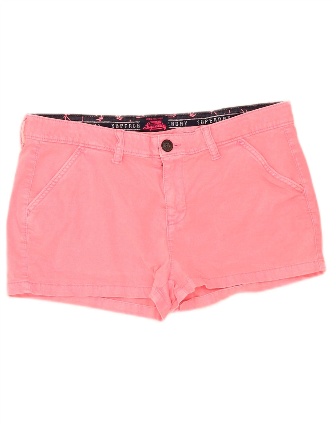 Γυναικείο ζεστό παντελόνι Superdry W34 μεγάλο ροζ βαμβακερό