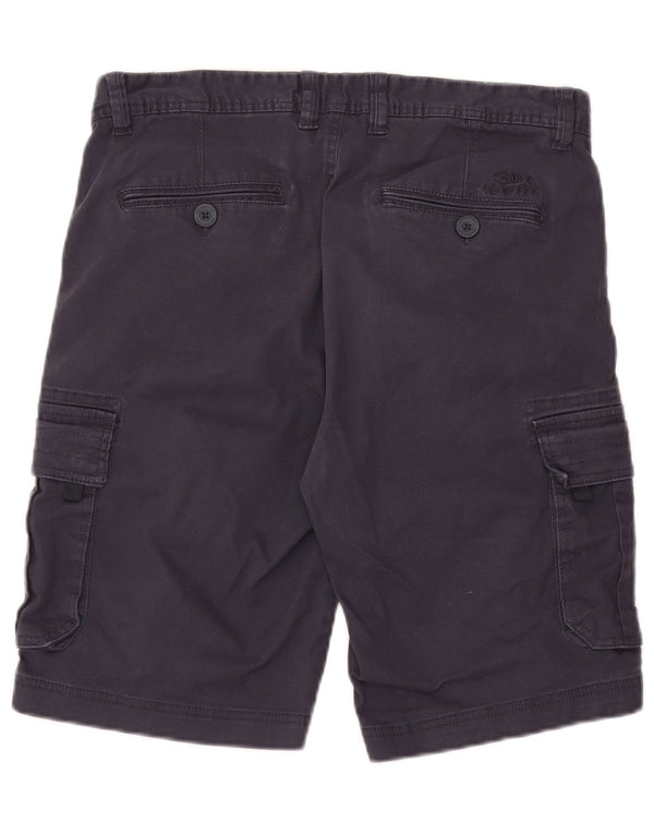 Weird Fish Mens Cargo Shorts W34 Large Navy Blue Cotton