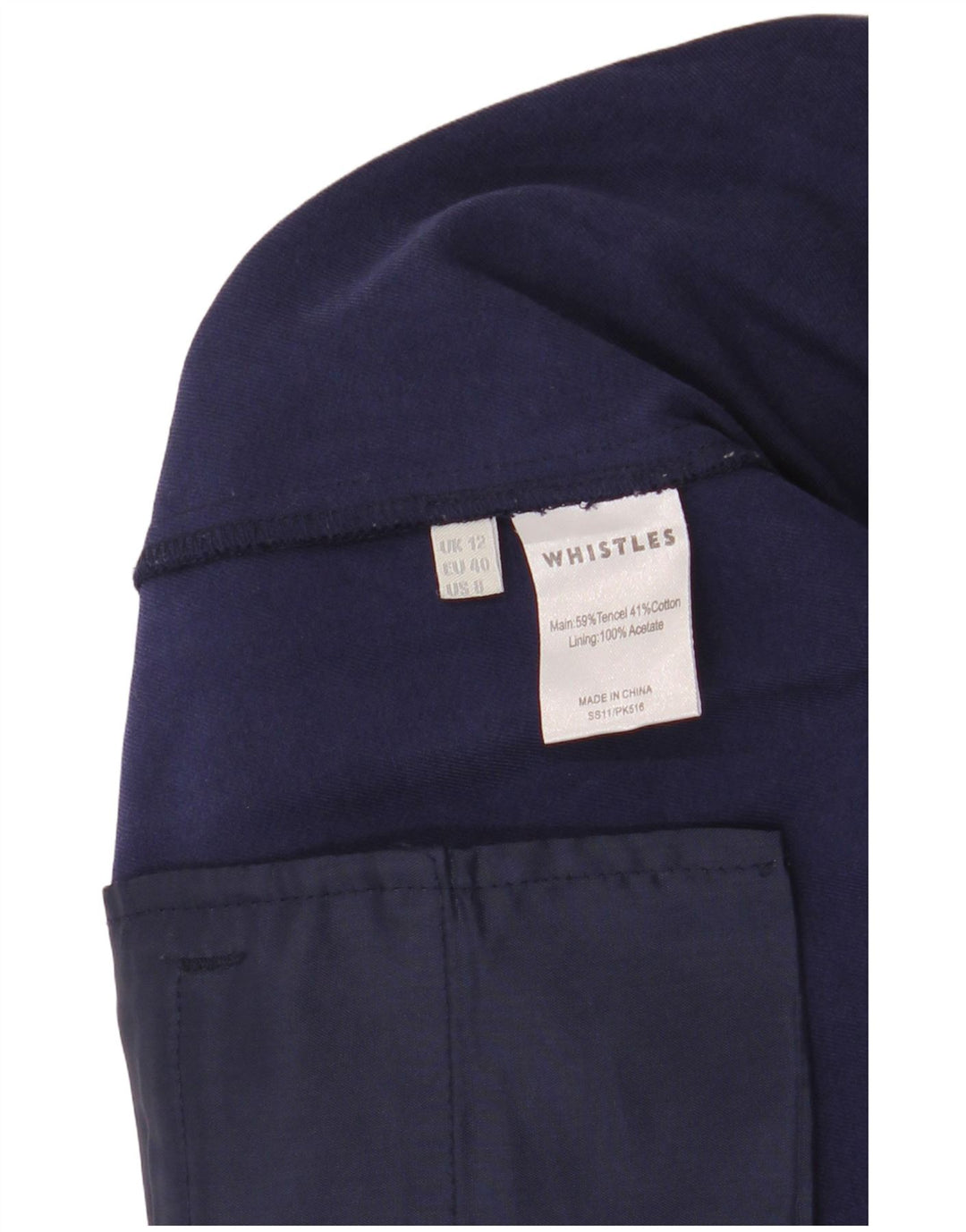 WHISTLES Γυναικείο Casual Παντελόνι UK 12 Medium W30 L28 Navy Blue