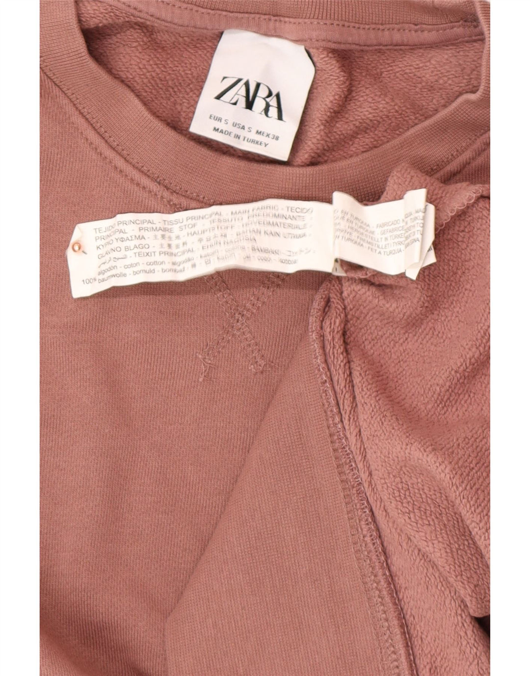 Ανδρικό φούτερ ZARA Jumper Μικρό Ροζ Βαμβακερό