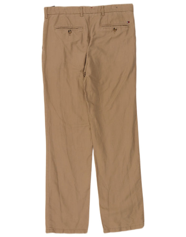 Ανδρικό ίσιο παντελόνι Chino Tommy Hilfiger W32 L32 Μπεζ Λινό