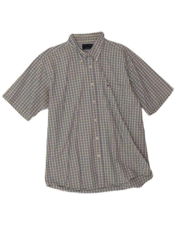 Ανδρικό κοντομάνικο πουκάμισο Tommy Hilfiger 2XL Πράσινο βαμβακερό