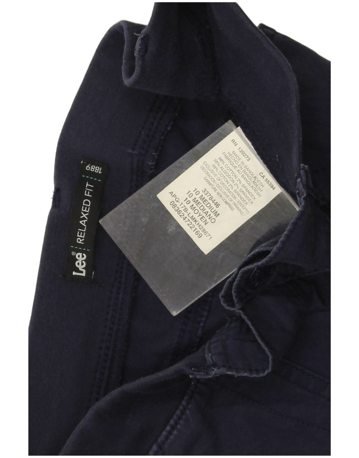Lee Γυναικείο ίσιο παντελόνι Cargo US 10 μεγάλο W32 L24 Navy Blue Cotton