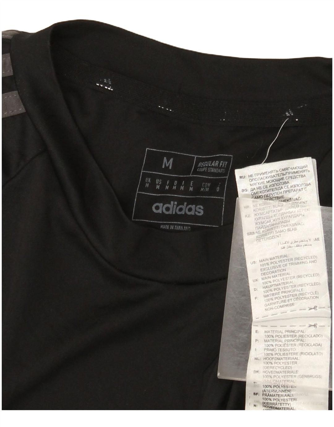 Adidas Ανδρικό T-Shirt Aeroready Regular Fit Top μεσαίο μαύρο πολυεστέρας