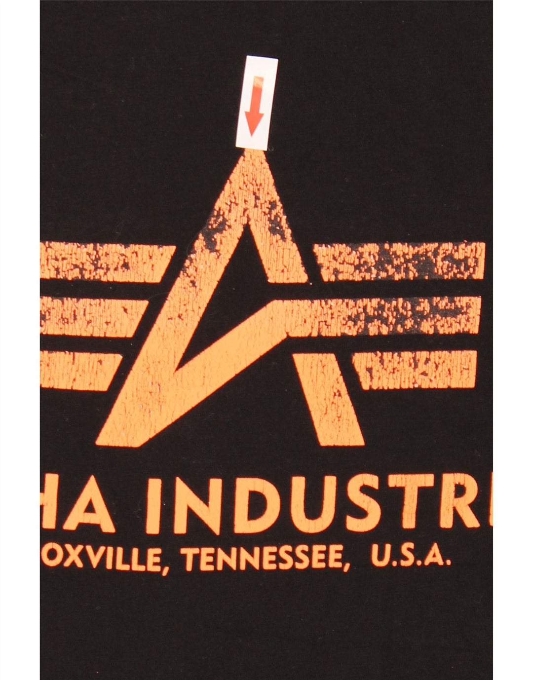 Ανδρικό γραφικό μπλουζάκι Alpha Industries Top Μικρό μαύρο βαμβακερό