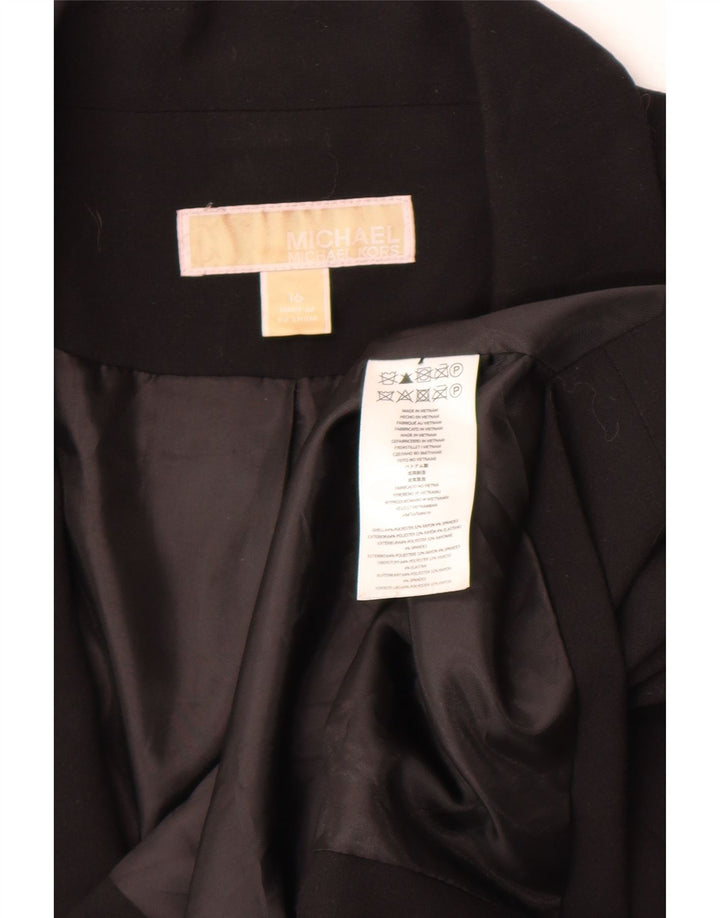 MICHAEL KORS Womens 1 Button Blazer Jacket UK 16 Large  Black Polyester Vintage Michael Kors and Second-Hand Michael Kors from Messina Hembry 