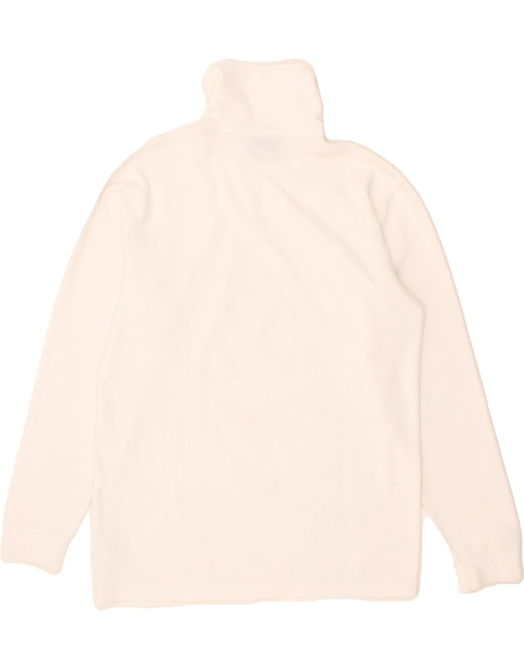 CHAMPION Womens Zip Neck Fleece Jumper UK 16 Large White Polyester Vintage Champion and Second-Hand Champion from Messina Hembry 