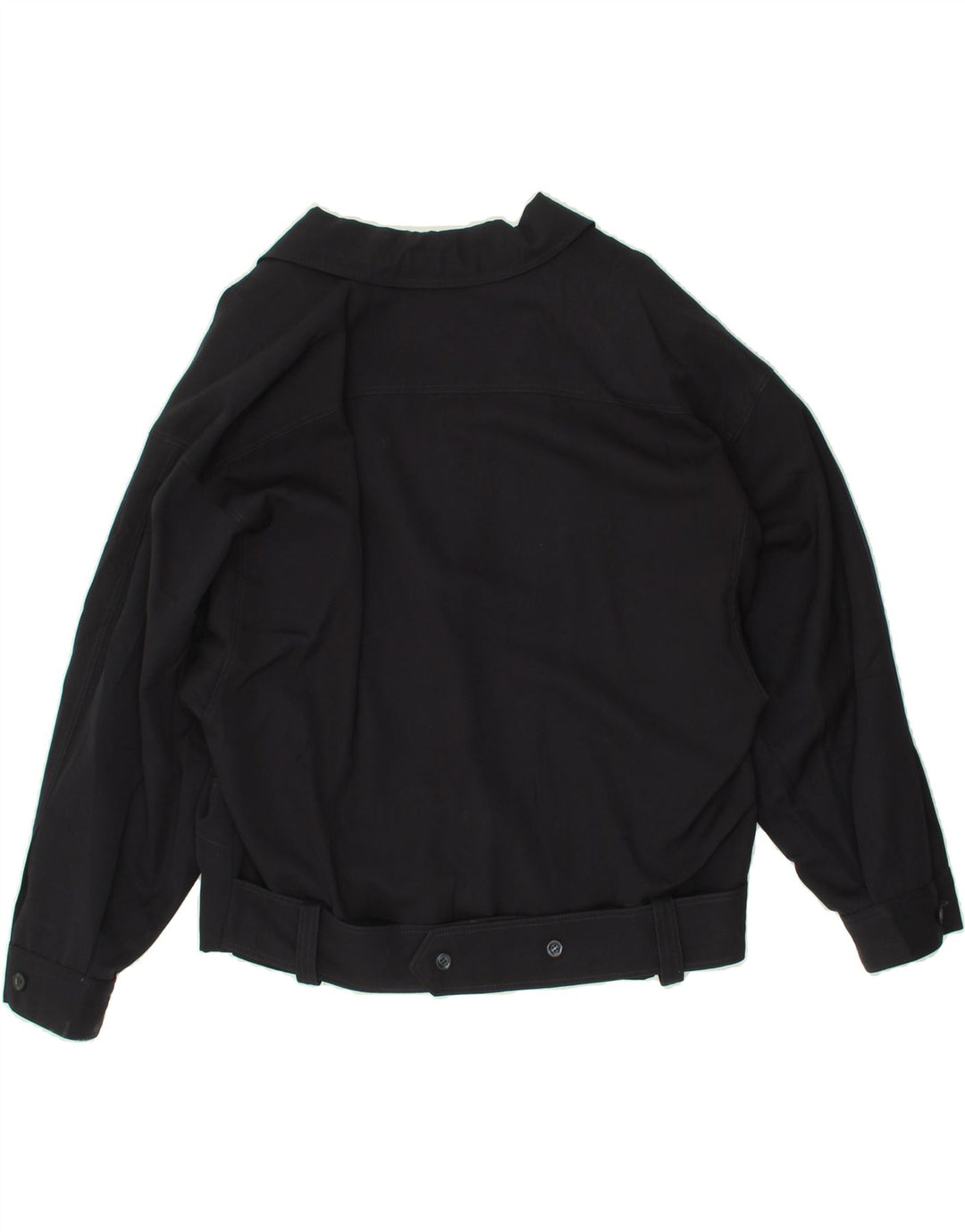 VINTAGE Womens 2 Button Blazer Jacket IT 46 Large Navy Blue Virgin Wool Vintage Vintage and Second-Hand Vintage from Messina Hembry 