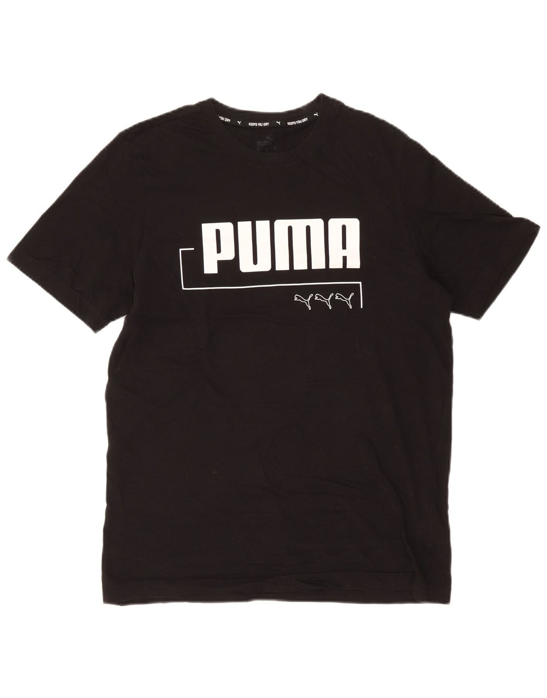 Ανδρικό γραφικό μπλουζάκι Puma, μεσαίο μαύρο βαμβακερό