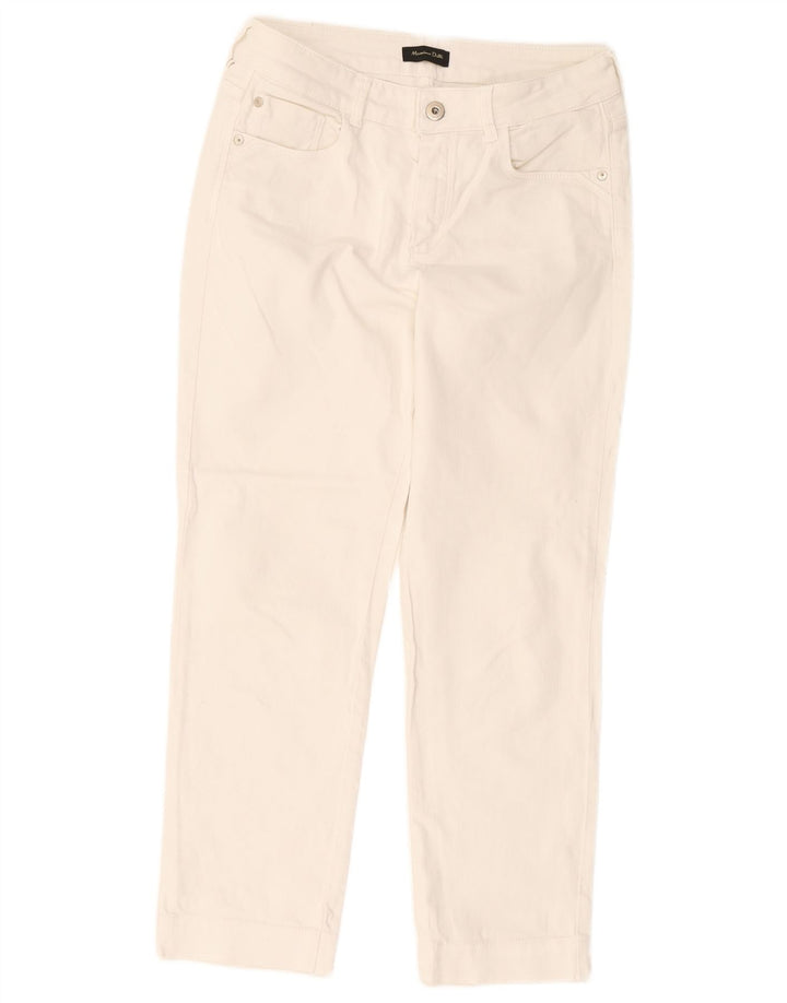 Massimo Dutti Γυναικείο Cropped Jeans EU 38 Small W28 L25 White