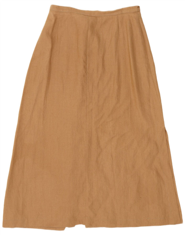 Max Mara Γυναικεία Φούστα Wrap UK 16 Large W30 Μπεζ Λινό