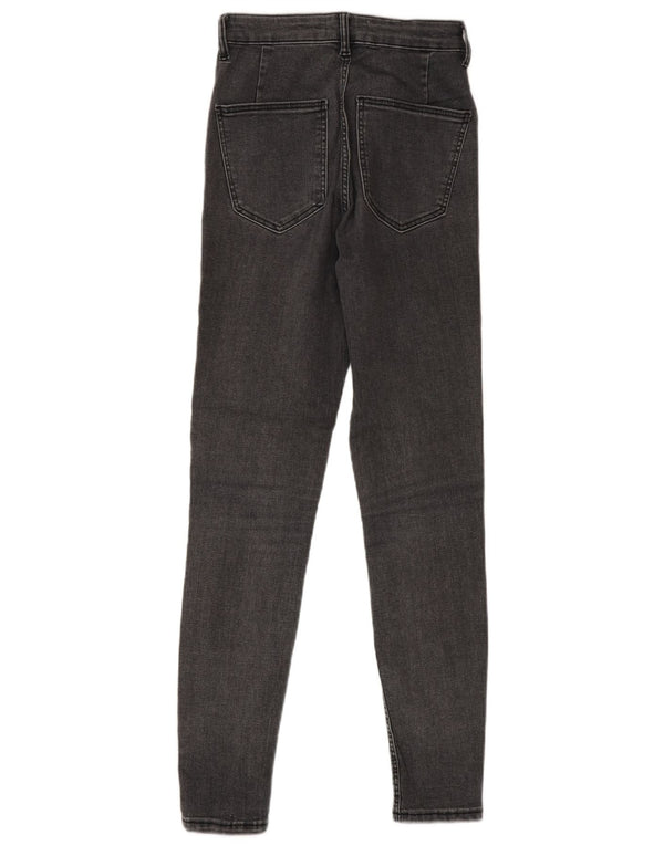 Zara γυναικείο ψηλό στενό τζιν EU 36 XS W26 L28 Γκρι βαμβακερό