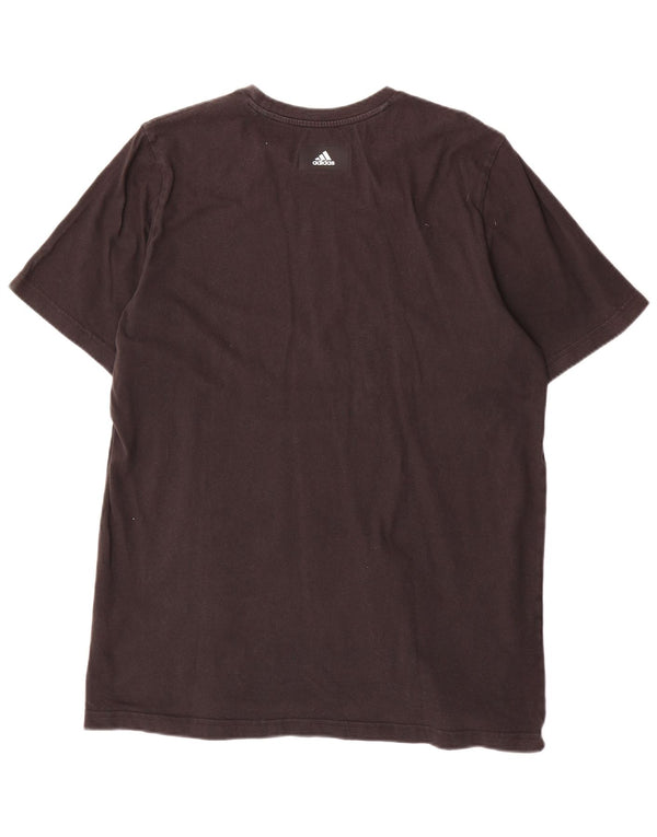 Ανδρικό γραφικό μπλουζάκι ADIDAS Top μεγάλο μαύρο βαμβακερό