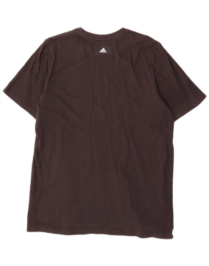 Ανδρικό γραφικό μπλουζάκι ADIDAS Top μεγάλο μαύρο βαμβακερό