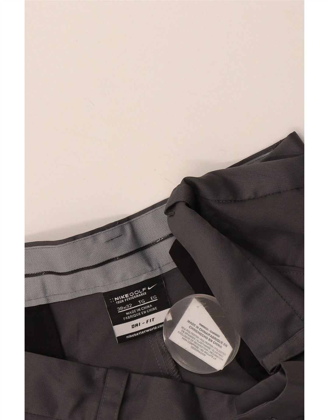 Ανδρικό παντελόνι Chino με καρφίτσες Dri Fit Nike W38 L29 Γκρι πολυεστέρας