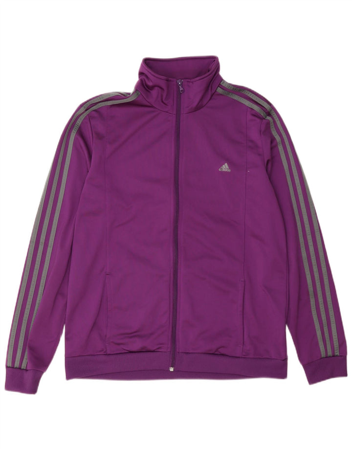 Γυναικεία αθλητική φόρμα Adidas Top Jacket UK 16/18 Large Purple Polyester