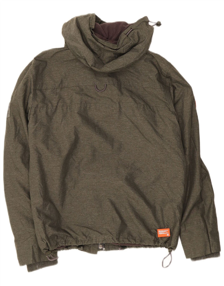 Ανδρικό μπουφάν με κουκούλα Superdry Windbreaker UK 38 Medium Khaki Nylon