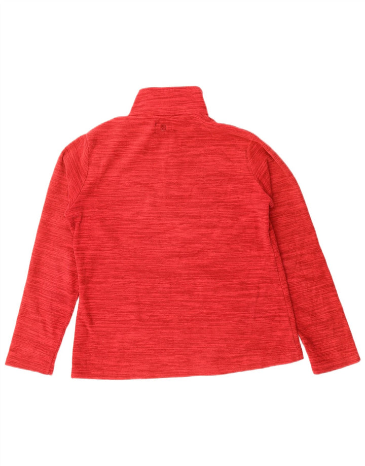 MOUNTAIN WAREHOUSE Womens Zip Neck Fleece Jumper UK 14 Medium  Red