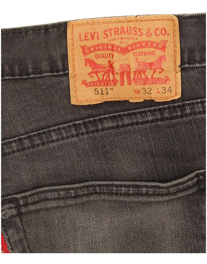 Ανδρικό τζιν Levi's Slim W32 L28 Γκρι