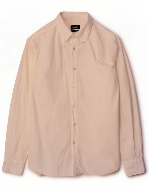 Ανδρικό πουκάμισο Massimo Dutti Slim Fit Medium White Cotton
