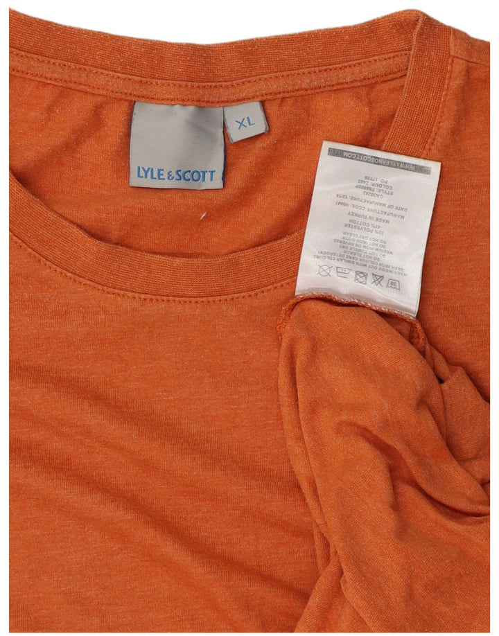 Ανδρικό T-Shirt LYLE & SCOTT Top XL Πορτοκαλί Πολυεστέρας
