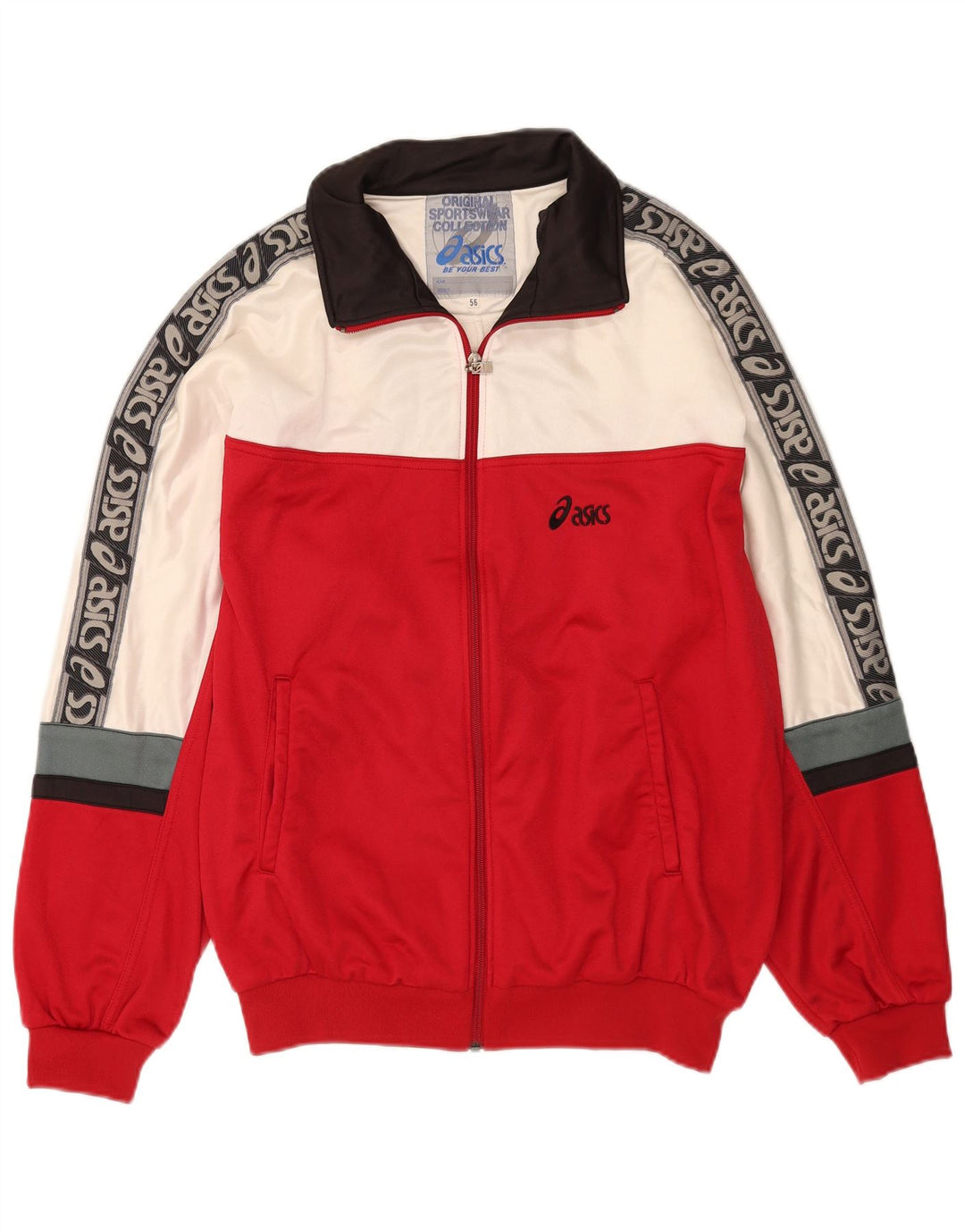 Ανδρική αθλητική φόρμα γραφικών Asics Top Jacket IT 56 XL Red Colourblock