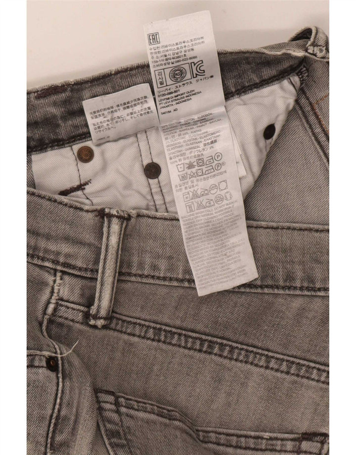 Levi's Mens 511 Distressed Slim Jeans W31 L32 Γκρι βαμβακερό
