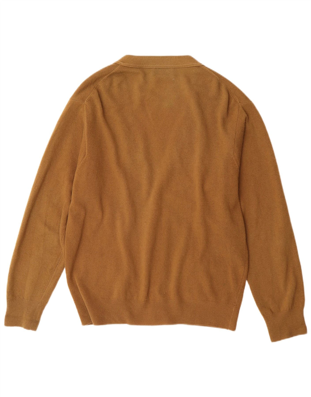 Ανδρικό πουλόβερ ζακέτα BENETTON IT 48 Μαλλί αρνιού μεσαίου καφέ