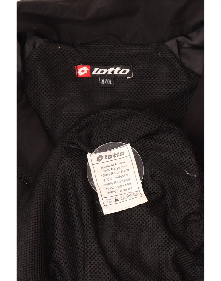 Ανδρική φόρμα Lotto Top Jacket XL Μαύρο Πολυεστερικό Sports
