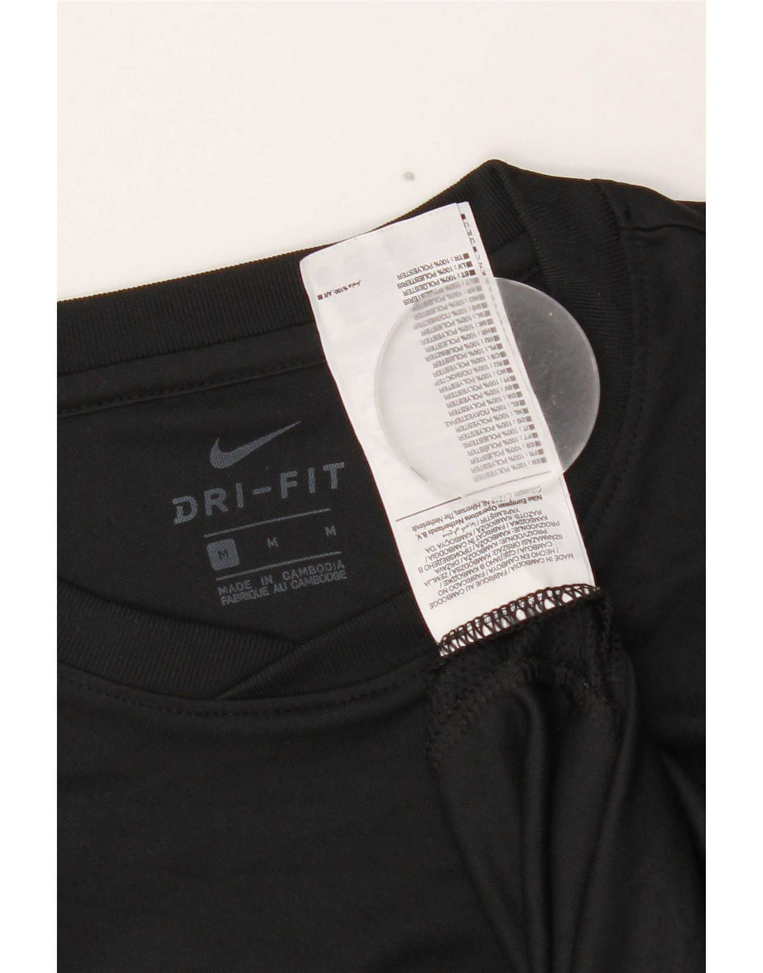 Ανδρικό T-Shirt Nike Dri Fit Top από μεσαίο μαύρο πολυεστέρα