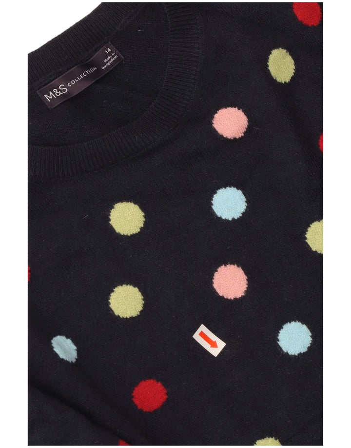 Γυναικείο πουλόβερ MARKS & SPENCER Crew Neck Jumper UK 14 Medium Navy Blue