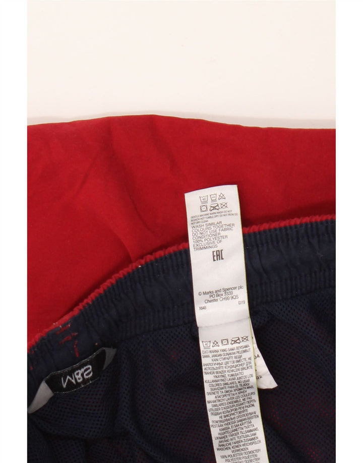 Ανδρικό σορτς κολύμβησης Marks & Spencer μεγάλο κόκκινο πολυεστέρα