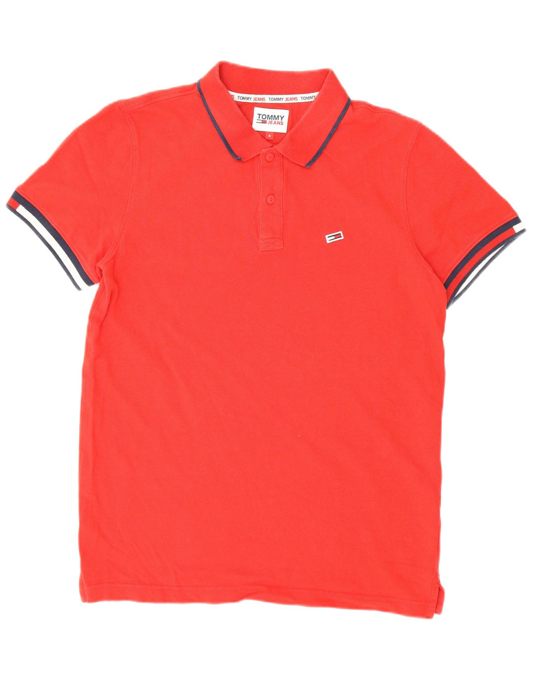 Ανδρικό μπλουζάκι πόλο Tommy Hilfiger, μικρό κόκκινο βαμβακερό