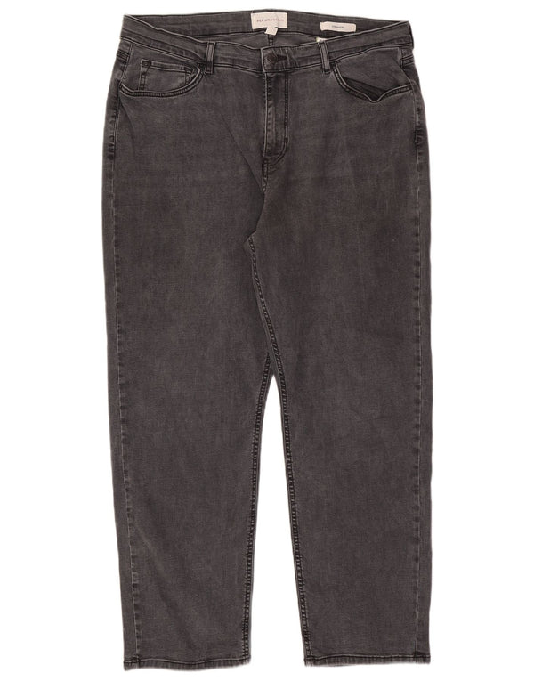 Marks & Spencer Γυναικεία Per Una Straight Jeans UK 20 2XL W40 L28 Black