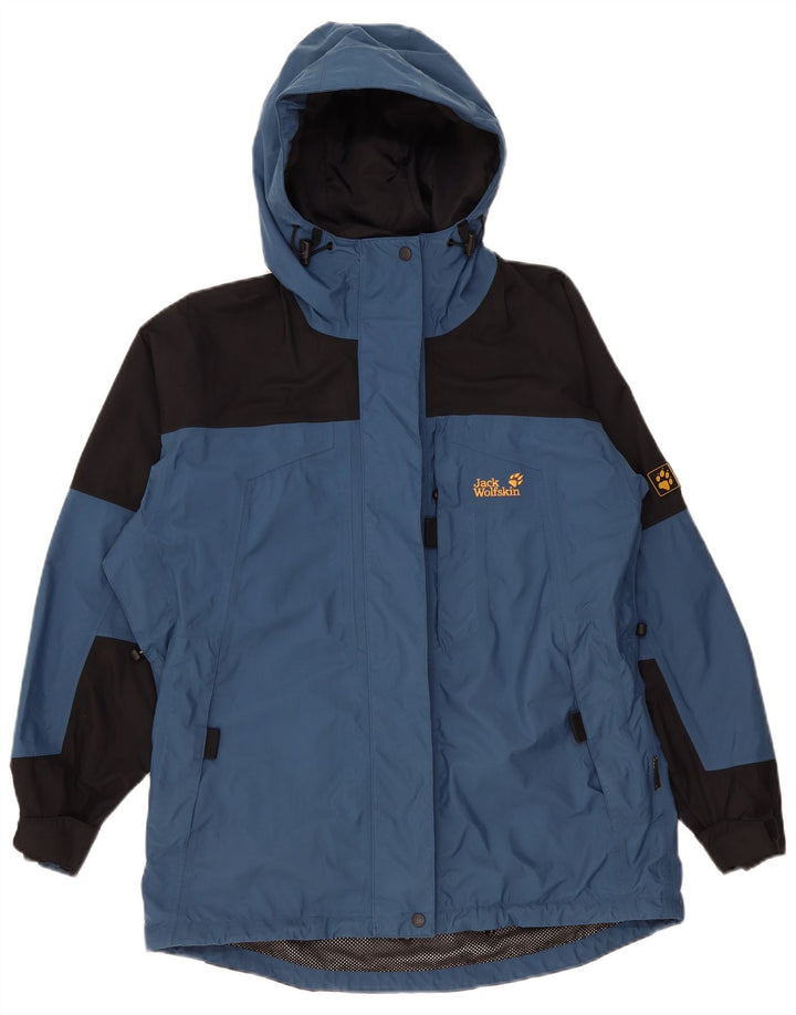 Jack Wolfskin Γυναικείο Μπουφάν με κουκούλα αντιανεμικό UK 12 Medium Blue